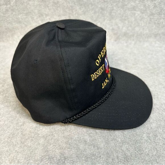 Operation Desert Storm Hat Adult OSFA Black 5 Panel SnapBack Rope Brim‎ Classic - Picture 4 of 10